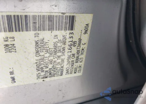 2011 Nissan Altima Hybrid from USA, damaged, VIN 1N4CL2AP9BC166133
